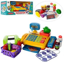 Кассовый аппарат 7018-UA, калькулятор, микрофон, сканер, звук, продукты, в коробке (6903158703011)
