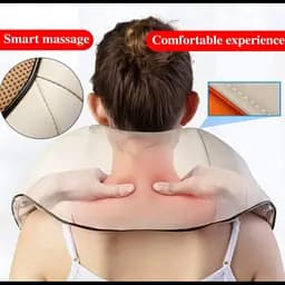 Роликовий 4D масажер для всього тіла з підігрівом 220V 12V Massager of Neck Kneading - мініатюра 4