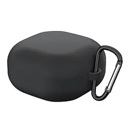 Силіконовий чохол для навушників Samsung Galaxy Buds Live/Buds 2/Buds 2 Pro/Buds Pro/Buds FE SM-R400, Hang Case, чорний, ультратонкий захисний кейс товщиною 2 мм, захист від подряпин, пилу та ударів, компактний, з карабіном для кріплення