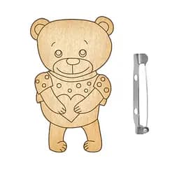Заготовка брошки для розфарбовування "Ведмедик-3" FDZB-040