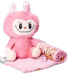 Детский набор Игрушка плед Лабуба темно-розовый мягкая игрушка с пледом для детей