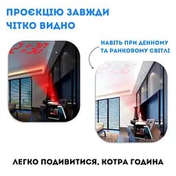 Настільний годинник із проєкцією — Color Screen Calendar - мініатюра 6