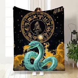 Плед 3D авторський зі знаком зодіаку на 2025 рік Діва №3 3908_B 16707 135х160 см