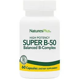 Супер В-комплекс Nature's Plus В-50 60 вегетарианских капсул