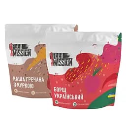 Набор Food Mission: Гречка с курицей 100 г + Борщ Украинский 40 г