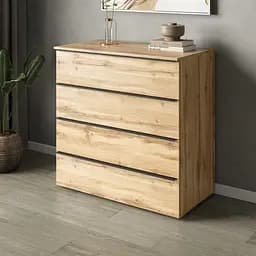 Комод Flamecame на 4 ящика с ручками на всю длинну из ДСП II FTX-4 Аппалачи