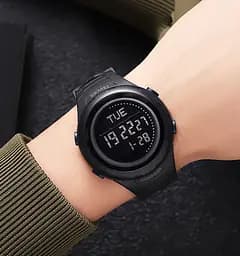 Годинник чоловічий наручний спортивний Skmei 2166 Compass з компасом і крокоміром (Чорний) - мініатюра 8