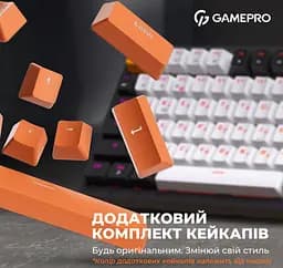 Клавиатура игровая механическая GamePro MK-160 Red Swich Hot-Swap RGB Black-White - мініатюра 17