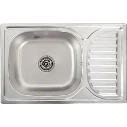 Кухонна мийка Рlatinum Декор 6642 з нержавіючої сталі 0.8 мм прямокутна 66x42 см (SP000000423)