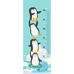 Ростомір за номерами Art Craft Пінгвінчики 30х80 см (15128-AC)