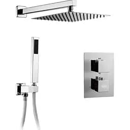 Душова система прихованого монтажу з термостатом для душу Nett TSH-473, Хром