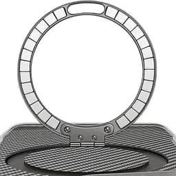 TPU+PC чохол Metal Buttons with MagSafe Carbon Ring для Apple iPhone 17 Pro (6.3) Сірий - мініатюра 2