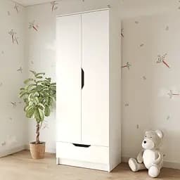 Шкаф распашной MebelStar 2Д1Ш Лилу 80x50x210 см Аляска белый (MBS-1317)