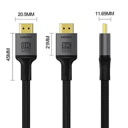Кабель HDMI Colorway CB-HD088BK UHD v2.1 8K 48Gbit HDR Ethernet ARC 2 м - мініатюра 3