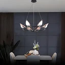 Підвісна LED-люстра з птахами Levistella 784V1004-6 BK+FGD - мініатюра 2