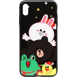 Чохол-накладка Toto Cartoon Print Glass Case Apple iPhone X/XS Line friends all about