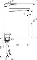 Змішувач для умивальника Hansgrohe Metropol EcoSmart 32512000 Хром - мініатюра 2