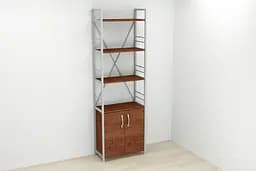Етажерка 4/60 Ferrum-decor Серії Конект з тумбою 179x60x28 Сірий ДСП Венге (FRD-105539) - мініатюра 4