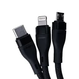 Універсальний зарядний кабель 3 в 1 Type-C/Micro-USB/Lightning Smart X UR521 - мініатюра 11