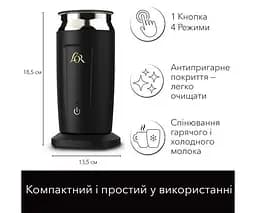 L'OR Milk Frother, Капучинатор з функцією підігрівання молока, 115/250 мл, 500 Вт - мініатюра 3