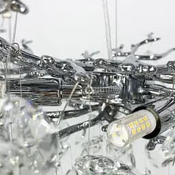 Вишукана срібна люстра DIAMINA з кришталевим камінням Ø 80 см | Арт. 33007-760 CH | Line F - мініатюра 3