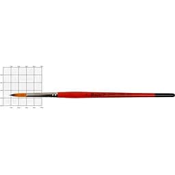 Пензель синтетика кругла Carrot 1097R № 6 коротка ручка Kolos