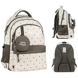 Рюкзак GoPack Education 182M Beige Polka Dots Бежевий (GO26-182M-3)