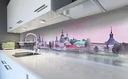 Вініловий кухонний фартух Старовинний замок наклейка для кухні Архітектура Рожевий 60х300 см Happy Pocket Z181411 - мініатюра 6