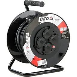 Подовжувач мережевий Yato 4 гнізда 30 м на котушці 16 А 3-жильний 1.5 мм² (YT-81053)