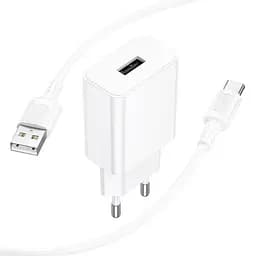 МЗП Borofone BA110A Lemi 7.5W (1USB-A) + кабель USB to Type-C White - мініатюра 4