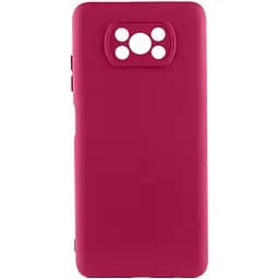 Чехол TPU GETMAN Liquid Silk Full Camera для Xiaomi Poco X3 NFC / Poco X3 Pro Бордовый / Marsala