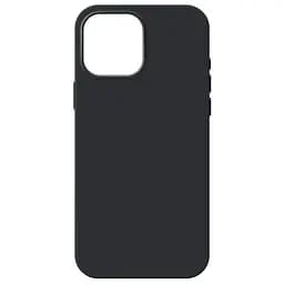 Силиконовый чехол для Apple iPhone 15 Pro Max, ICON2 Case, черный, противоударный, панель, защита всего корпуса, матовая поверхность Soft Touch, выступает над дисплеем, совместим с защитными стеклами и пленками, с микрофиброй