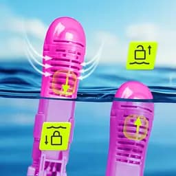 Маска для снорклінгу TSUNAMI Shark повнолицьова, дитяча Pink (P-5905973405430) - мініатюра 7