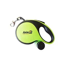 Повідець-рулетка AnimAll з диспенсером для собак вагою до 30 кг 5 м зелена