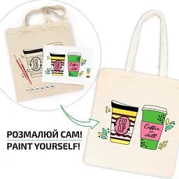 Екосумка-розмальовка, Coffee Time , бавовна 220 г/м2, 38х42см, ROSA Talent - мініатюра 2