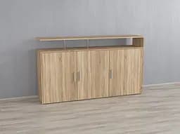 Тумба під телевізор Flamecame з дверцями і полицею з ДСП II F-87 Дуб сонома