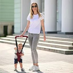 Дитячі віжки - ходунки для перших кроків з ручкою Step by Step Lorelli Чорний - мініатюра 3