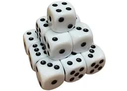 Настольная игра Games 7 Days Кубик D6 с точками (белый) , 1 шт. (g7dd6dotswhite)