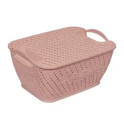 Кошик для зберігання Kornel пластиковий з кришкою в асортименті 37 х 26 х 18 см (8153)