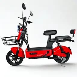 Электровелосипед EVOBIKE Nova S 500W 48V 12Ah с 2 сиденьями, корзиной и поворотниками, простой и надежный для города и села, красного цвета