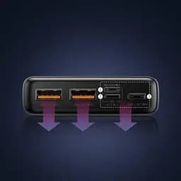 Зовнішній акумулятор (павербанк) Baseus Adaman Metal Digital 20000mAh 22.5W 2021 Editon Black (PPAD000101, PPADM20S) - мініатюра 10