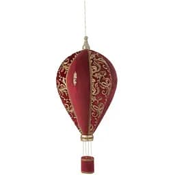 Повітряна куля J-line різдвяна з текстилю 90 см червона (46512)