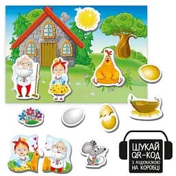 Дитячий розвивальний магнітний театр "Курочка Ряба" Vladi Toys VT3206-39 з аудіоказкою Казкові голоси - мініатюра 2