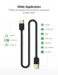 Кабель Ugreen US102 USB 2.0 A Male to A Male 1 м чорний (10309) - мініатюра 2