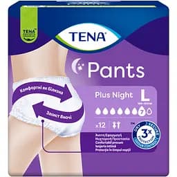Трусы-подгузники для взрослых Tena Pants Plus Night Large 12 шт.