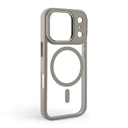 Чехол Apple iPhone 17 Pro, Unit MagSafe, серый, прозрачный, магсейф, противоударный, магнитный, панель-накладка с поддержкой MagSafe, с поддержкой беспроводной зарядки, TPU+PC, защита всего корпуса, ударопрочный, ArmorStandart (ARM86293) - мініатюра 2