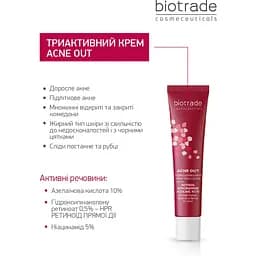 Крем для обличчя Biotrade Acne Out з ретинолом, азелаїновою кислотою і ніацинамідом 30 мл  - мініатюра 2