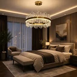 Підвісна LED-люстрацвіт латунь Diasha 836/600BR кришталева, 135 Вт, 58 см, 14-20m2 - мініатюра 3