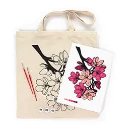 Екосумка-розмальовка, Flowers , бавовна 220 г/м2, 38х42см, ROSA Talent