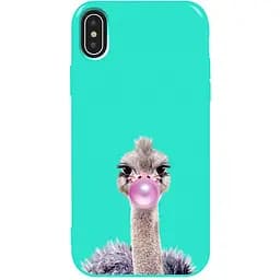 Чехол-накладка Toto Pure TPU 2 mm Print Case Apple iPhone XS Max #38 Ostrich Gum Mint